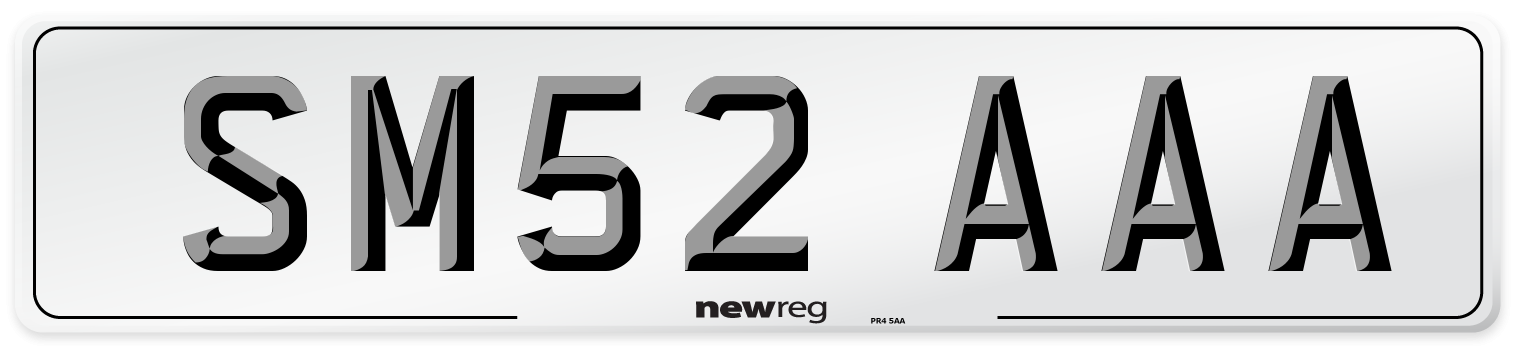 SM52 AAA Number Plate from New Reg